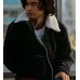 School Spirits 2023 Kristian Flores (Simon Elroy) Black Shearling Jacket